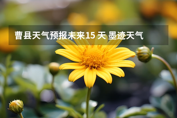 曹县天气预报未来15 天 墨迹天气的支持城市